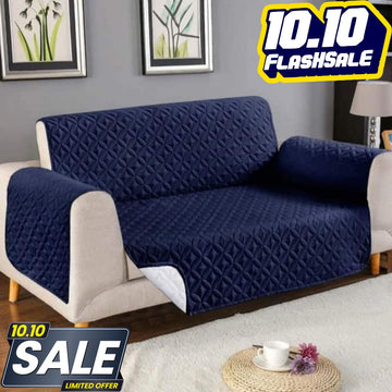 Micro Quilted Sofa Cover - Blue